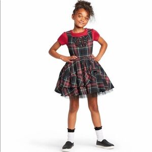 Harajuku Mini For Target Girls Tartan plaid Dress Sz 7/8 Years